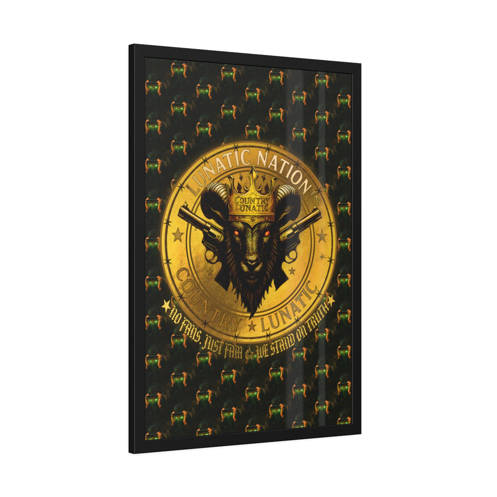 Framed Poster - Lunatic Nation Logo Photo