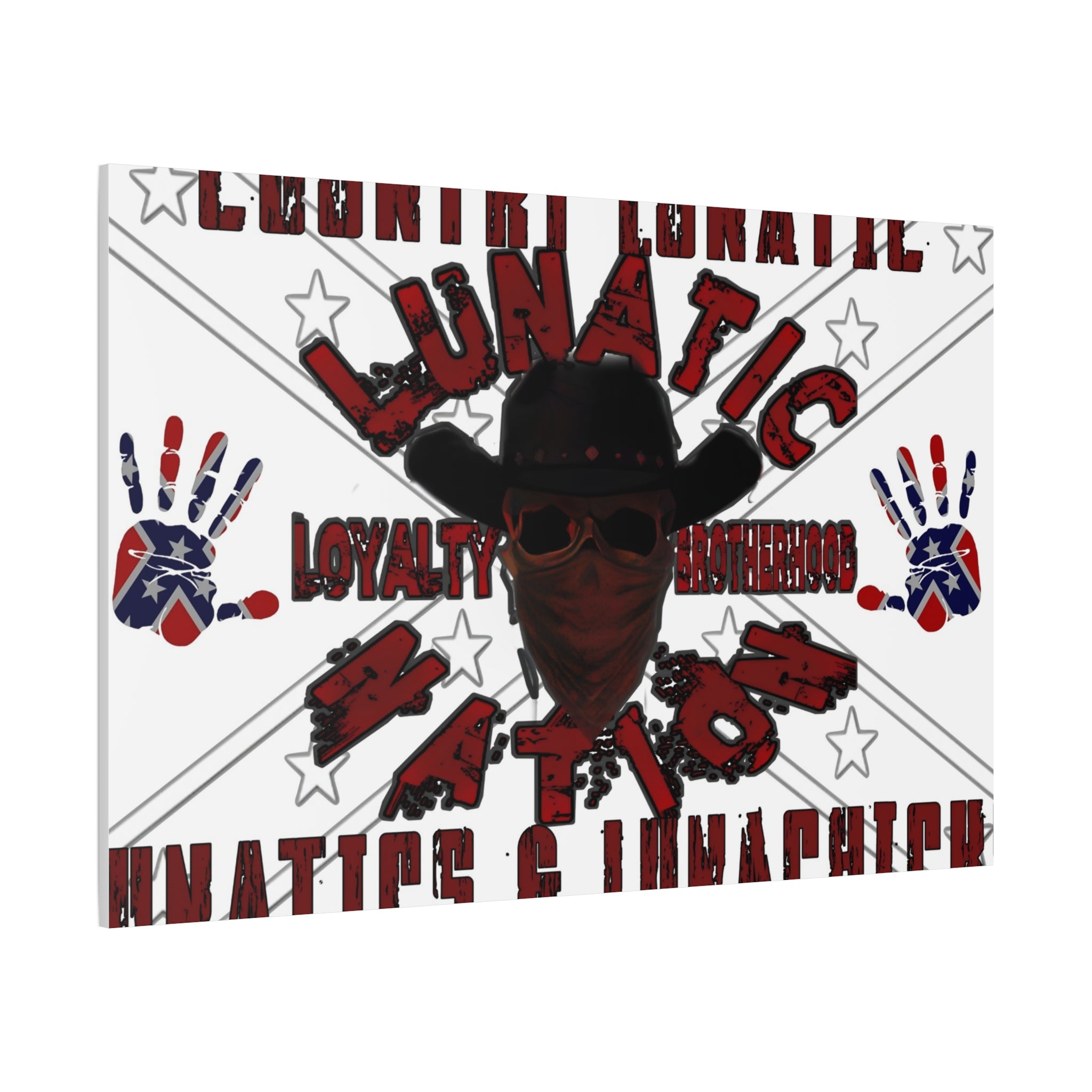 Country Lunatic Canvas Wall Art – Loyalty & Brotherhood Decor for Country Fans
