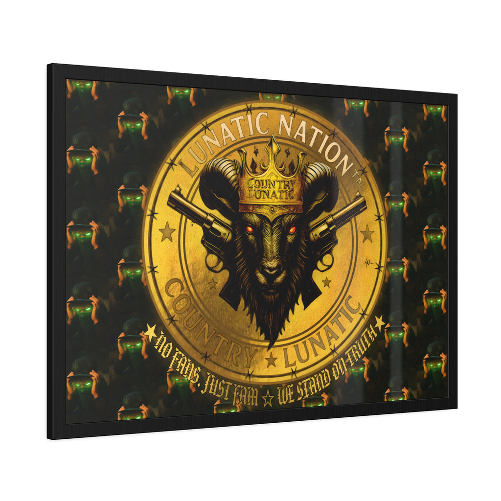 Framed Poster - Lunatic Nation Logo Photo