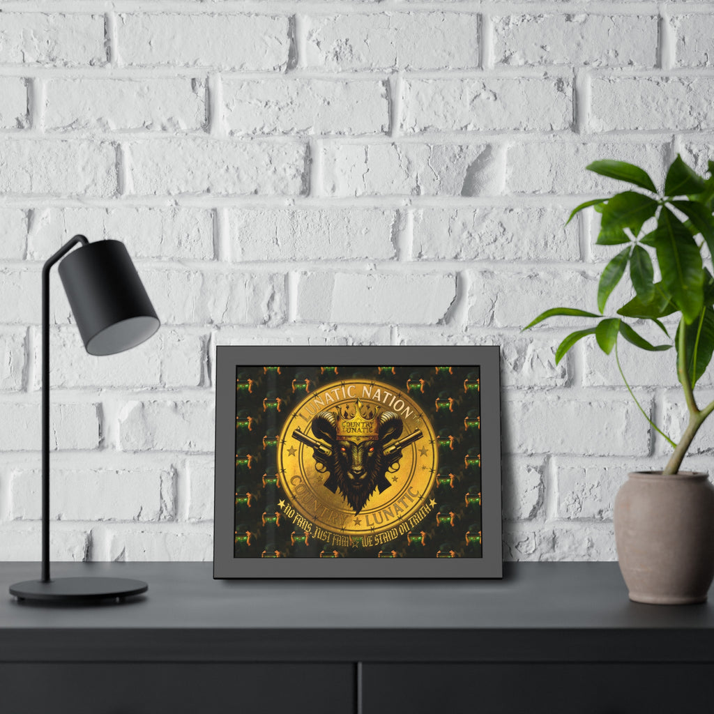 Framed Poster - Lunatic Nation Logo Photo