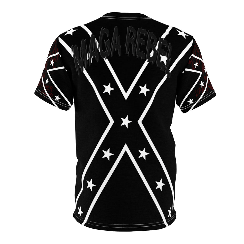 Copy of Copy of T-Shirt - Country Lunatic MAGA REBEL Tee with Confederate Flag Design