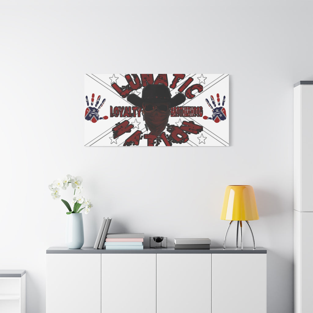 Country Lunatic Canvas Wall Art – Loyalty & Brotherhood Decor for Country Fans