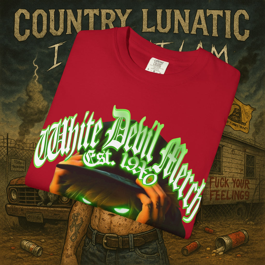 T-Shirt Lunatic Nation Logo Country Lunatic Unisex Garment-Dyed Tee
