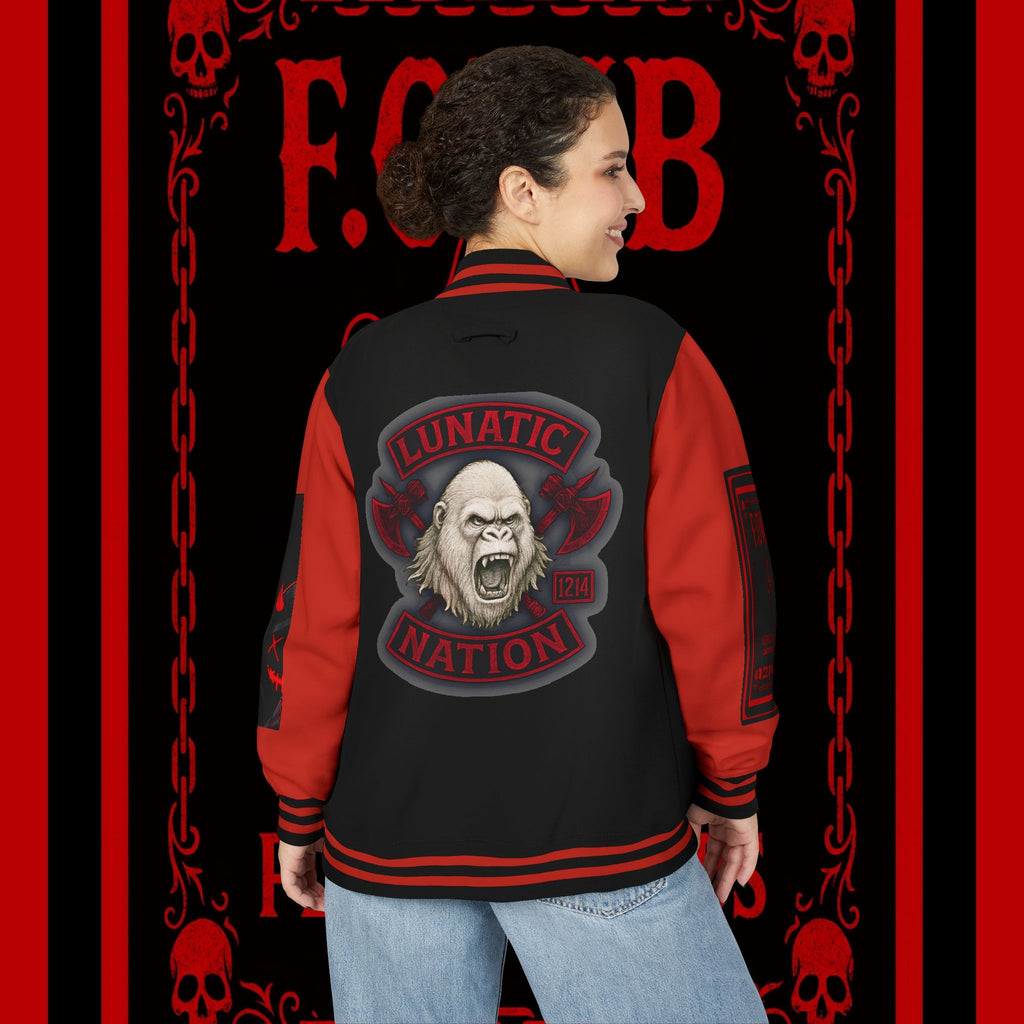Letterman Jacket - F O W B Independent Records Country Lunatic’s Fam Design