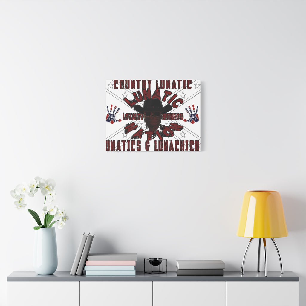 Country Lunatic Canvas Wall Art – Loyalty & Brotherhood Decor for Country Fans