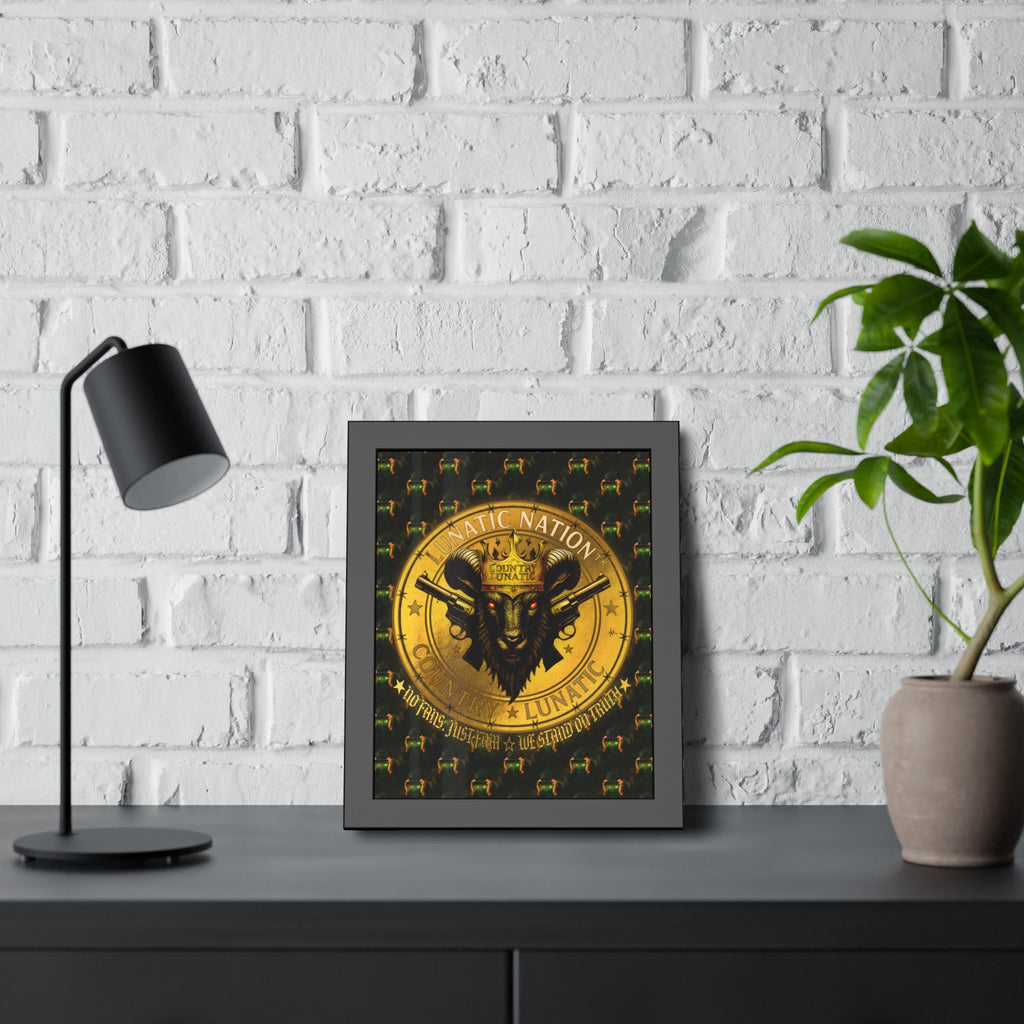 Framed Poster - Lunatic Nation Logo Photo