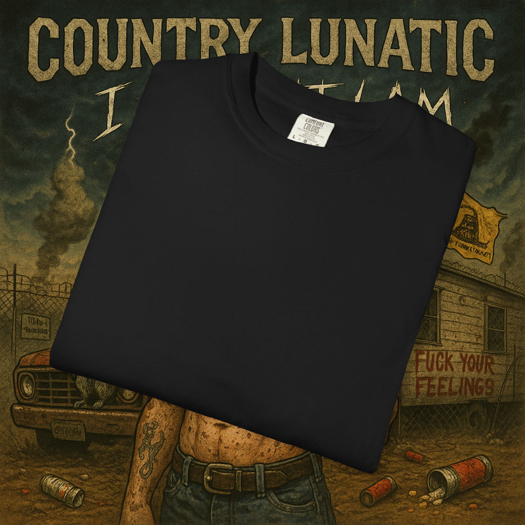 Garment-Dyed T-shirt Country Lunatic Logo Back Print