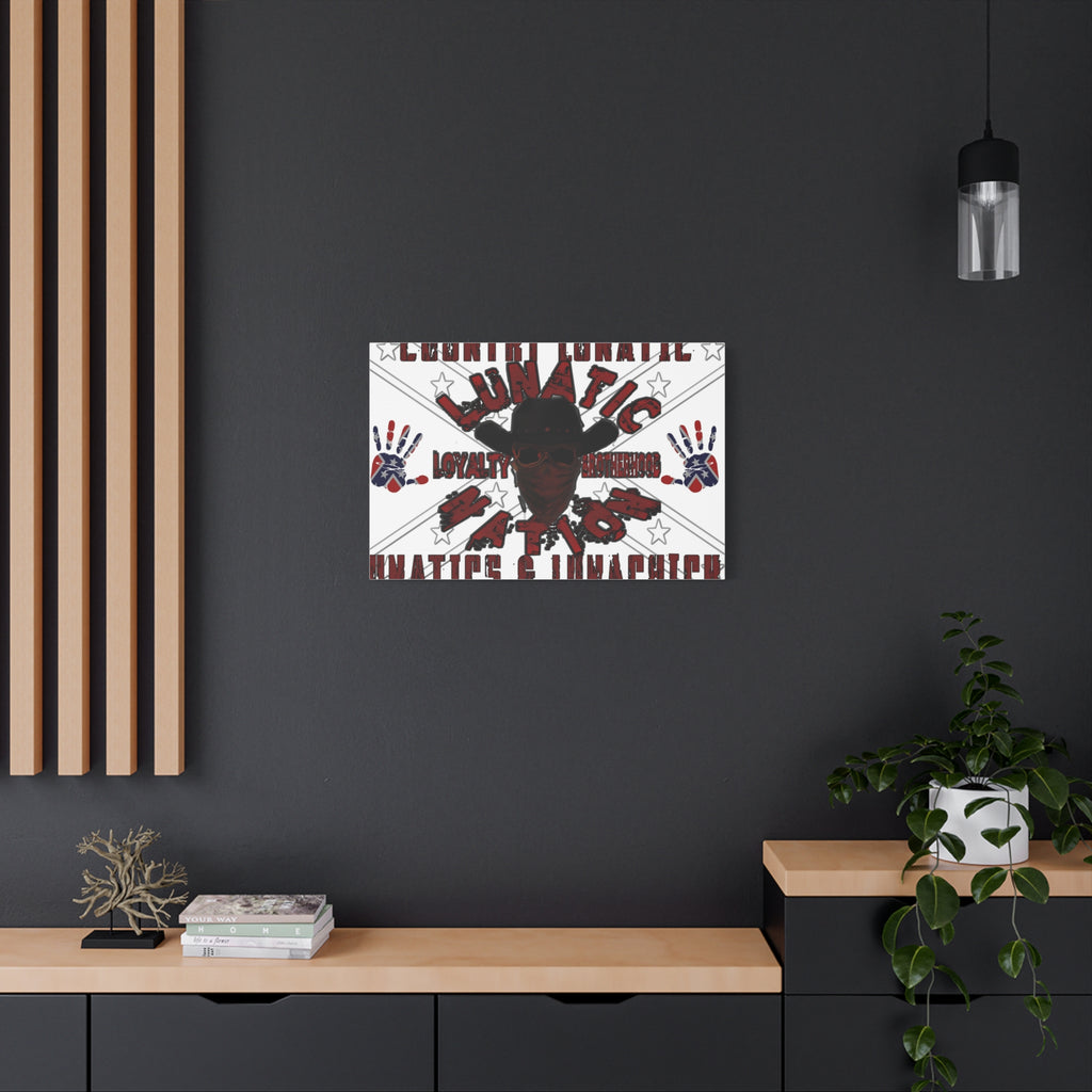 Country Lunatic Canvas Wall Art – Loyalty & Brotherhood Decor for Country Fans