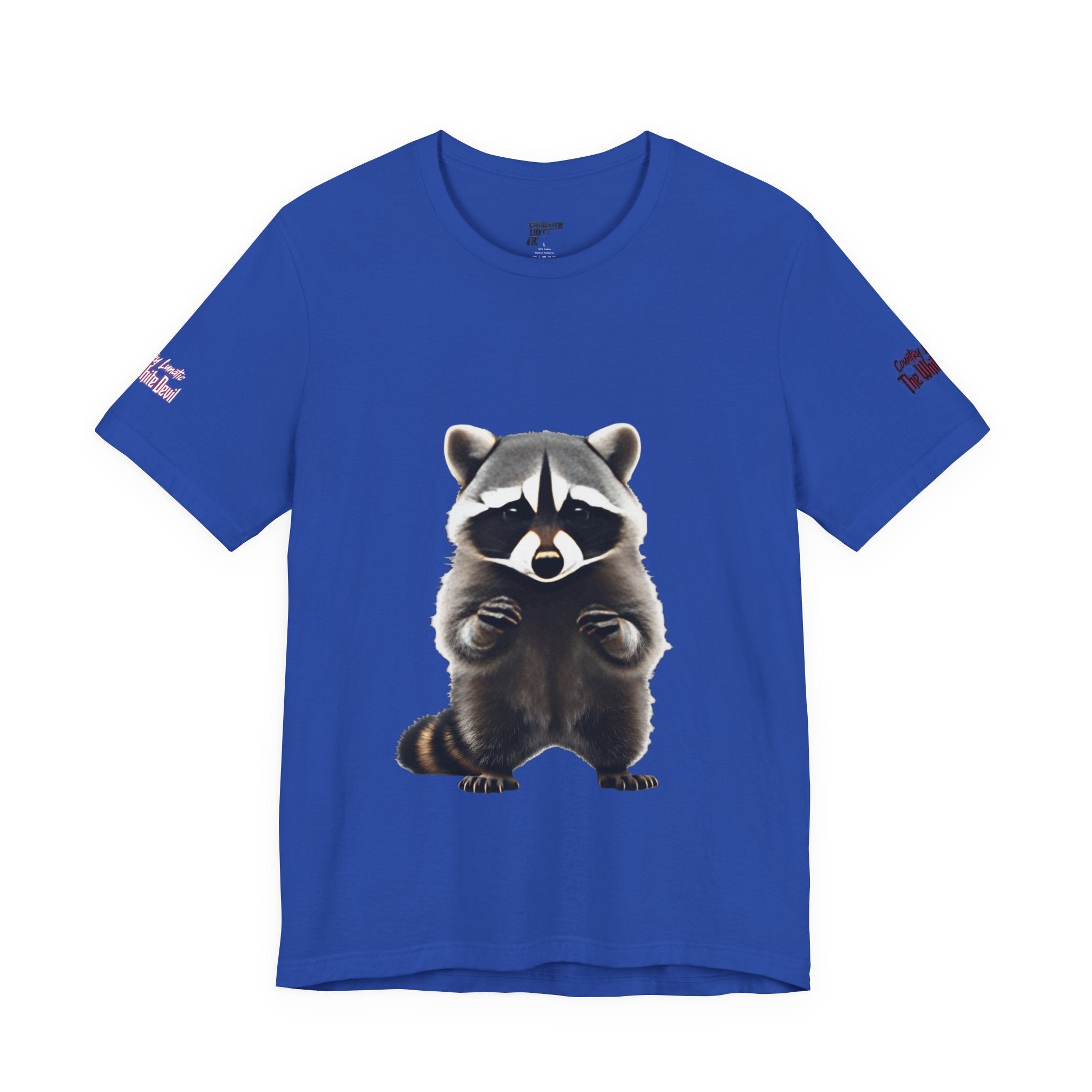 Country Lunatic Racoon Tee — 'F.C.W.B' Muscle Car Graphic Shirt