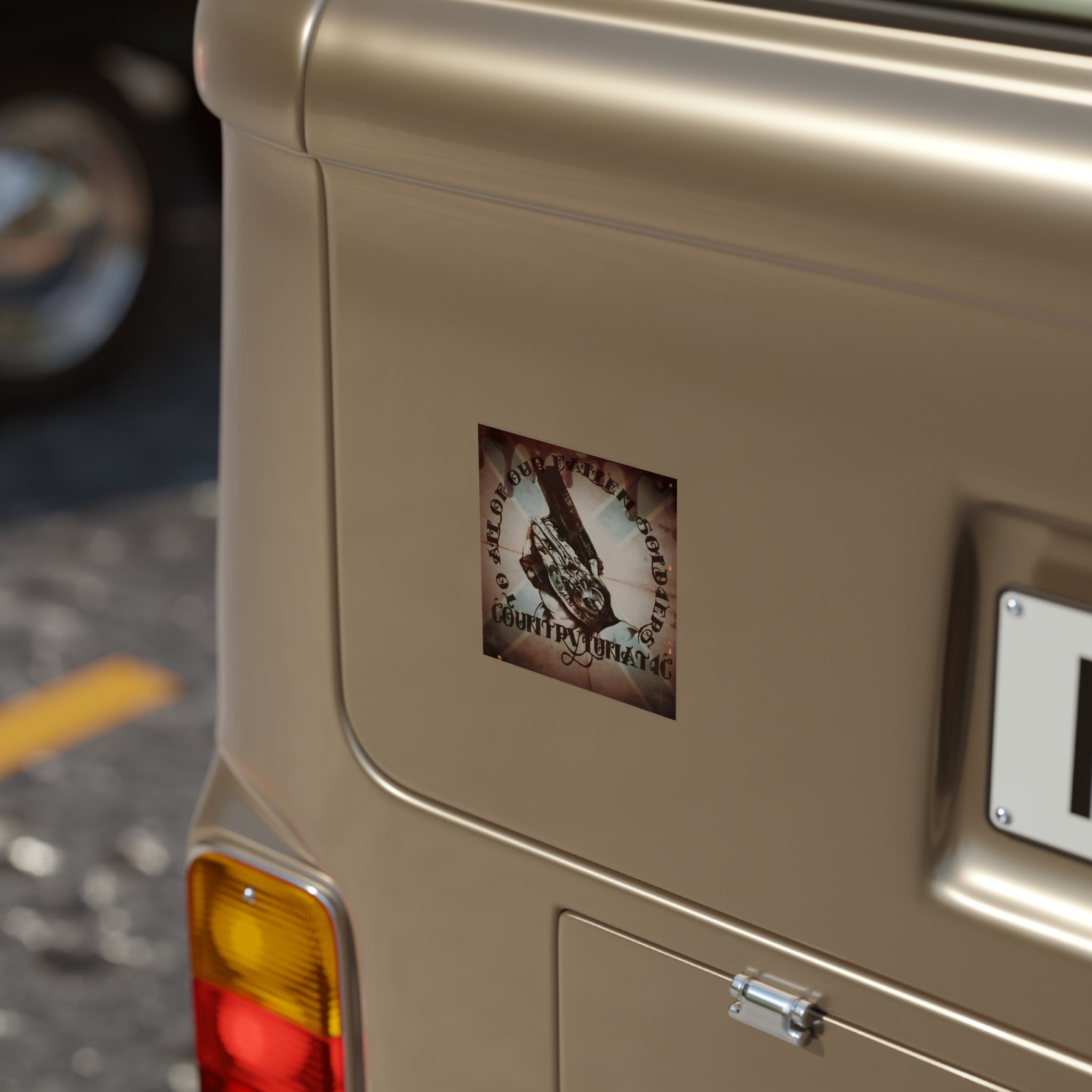 Country Fanatic Transparent Outdoor Sticker - Ideal for Car, Gear, and Celebrations