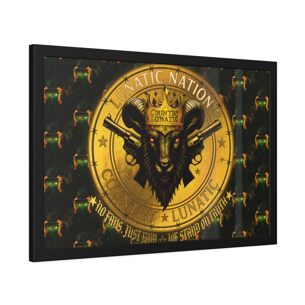 Framed Poster - Lunatic Nation Logo Photo