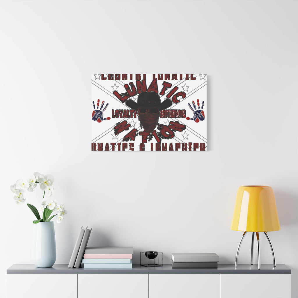Country Lunatic Canvas Wall Art – Loyalty & Brotherhood Decor for Country Fans