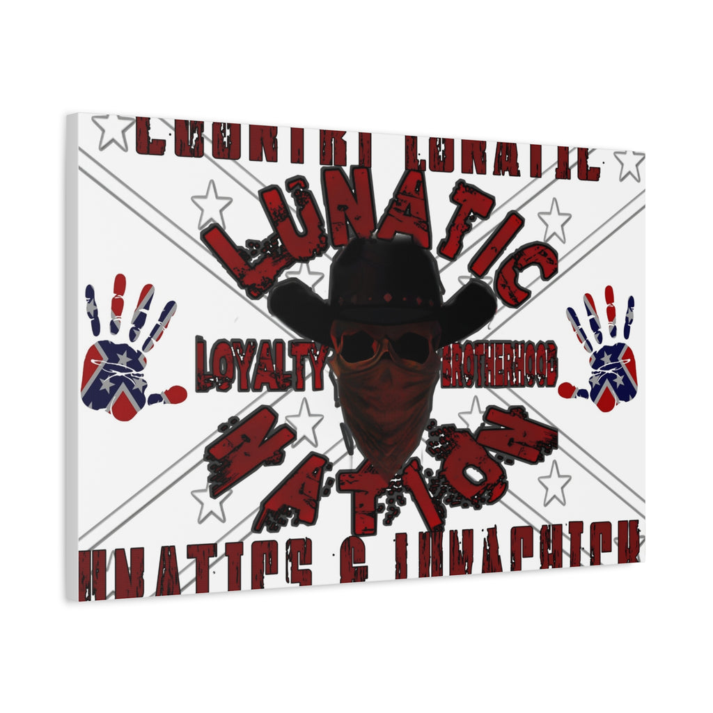 Country Lunatic Canvas Wall Art – Loyalty & Brotherhood Decor for Country Fans