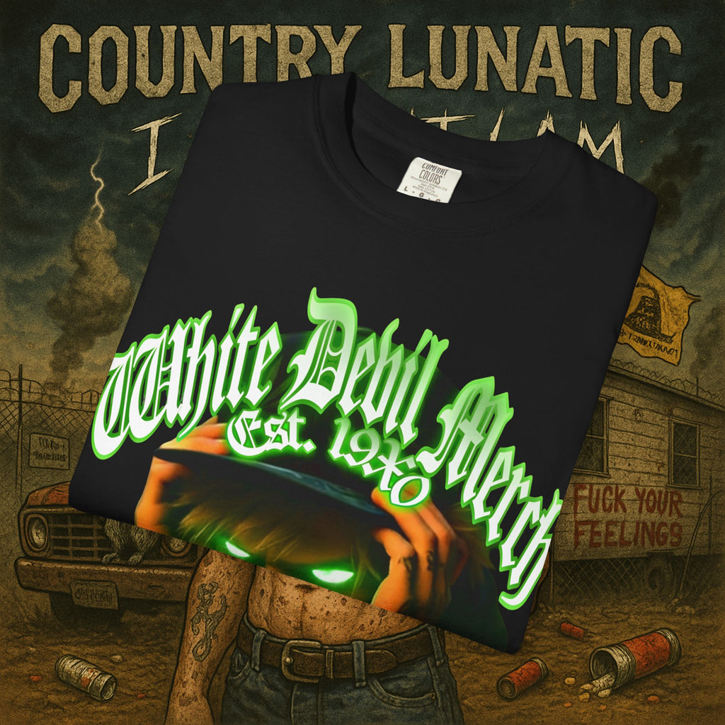 T-Shirt Lunatic Nation Logo Country Lunatic Unisex Garment-Dyed Tee
