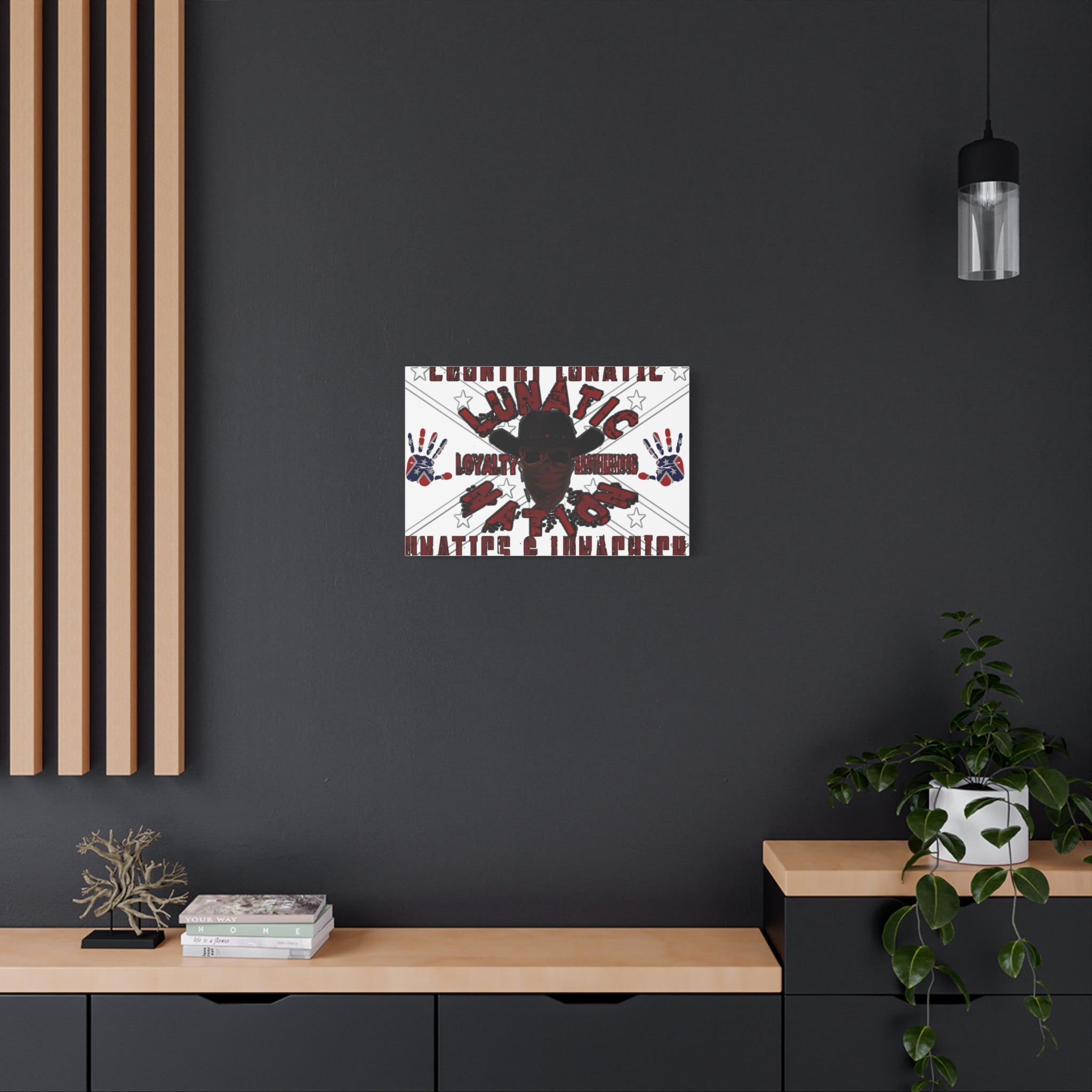 Country Lunatic Canvas Wall Art – Loyalty & Brotherhood Decor for Country Fans