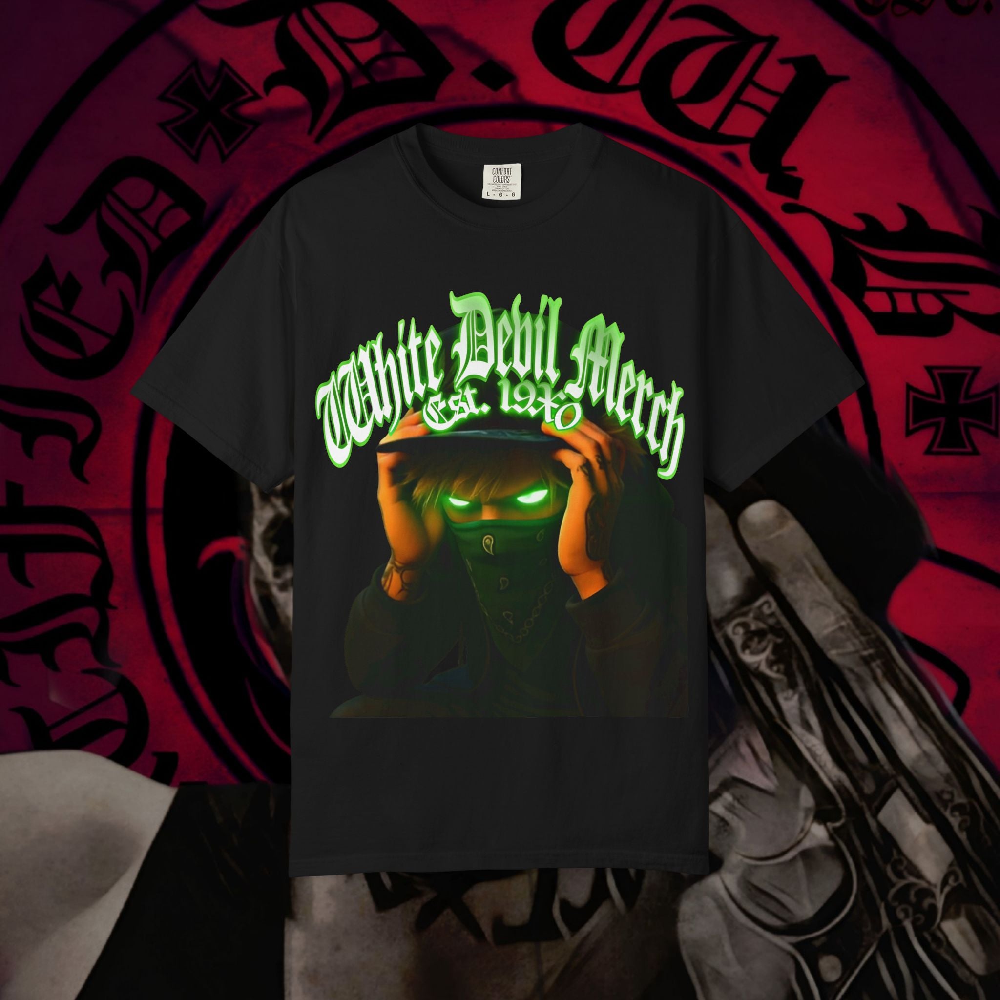T-Shirt Lunatic Nation Logo Country Lunatic Unisex Garment-Dyed Tee