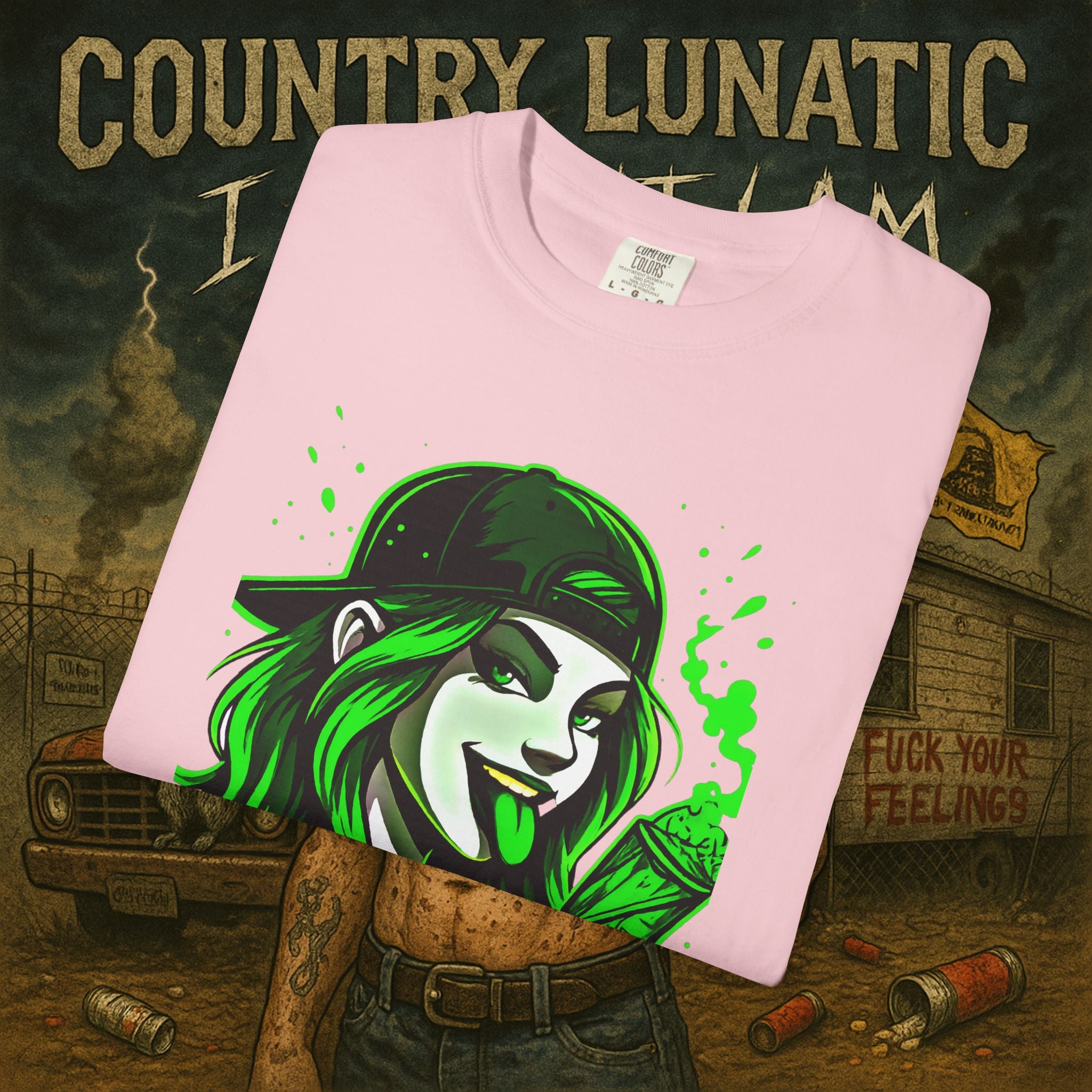 Country Lunatic Unisex T-shirt - 420 Roll Up Edition