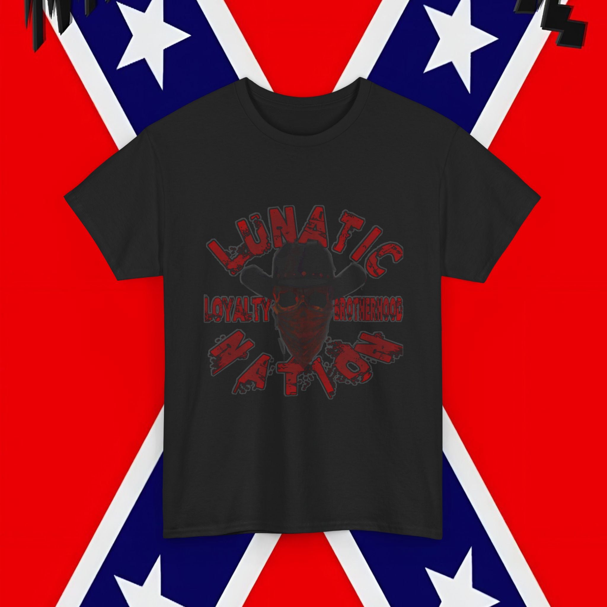 Unisex Heavy Cotton Tee - Lunatic Nation Brotherhood Graphic Shirt