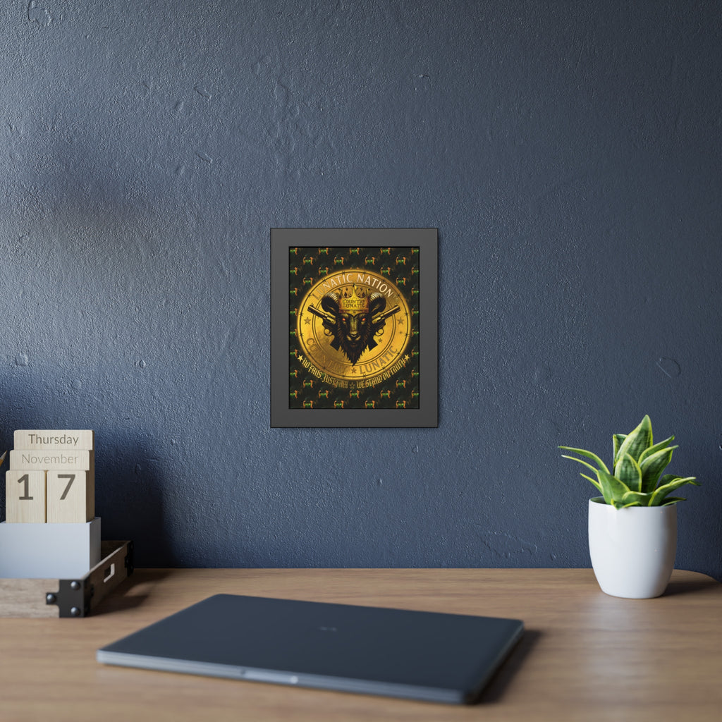 Framed Poster - Lunatic Nation Logo Photo