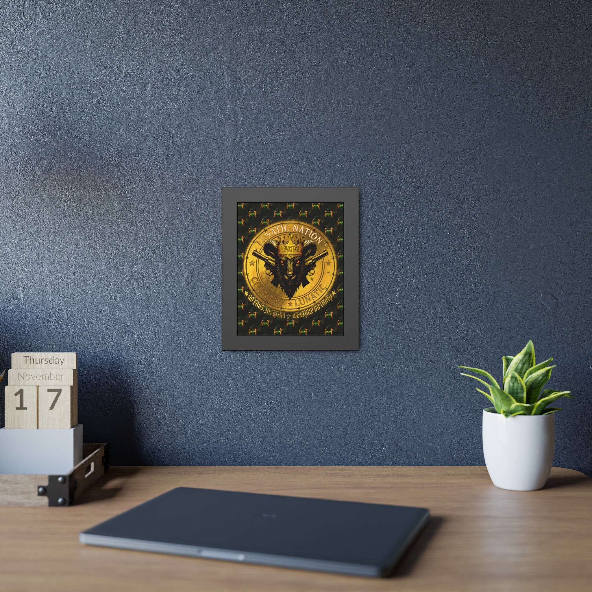 Framed Poster - Lunatic Nation Logo Photo