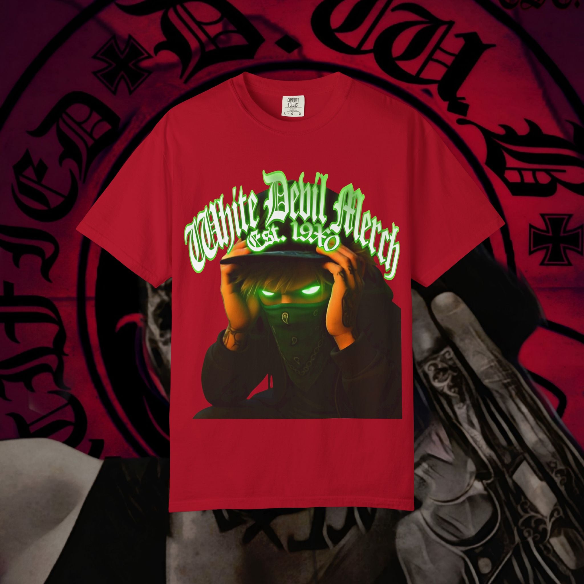 T-Shirt Lunatic Nation Logo Country Lunatic Unisex Garment-Dyed Tee