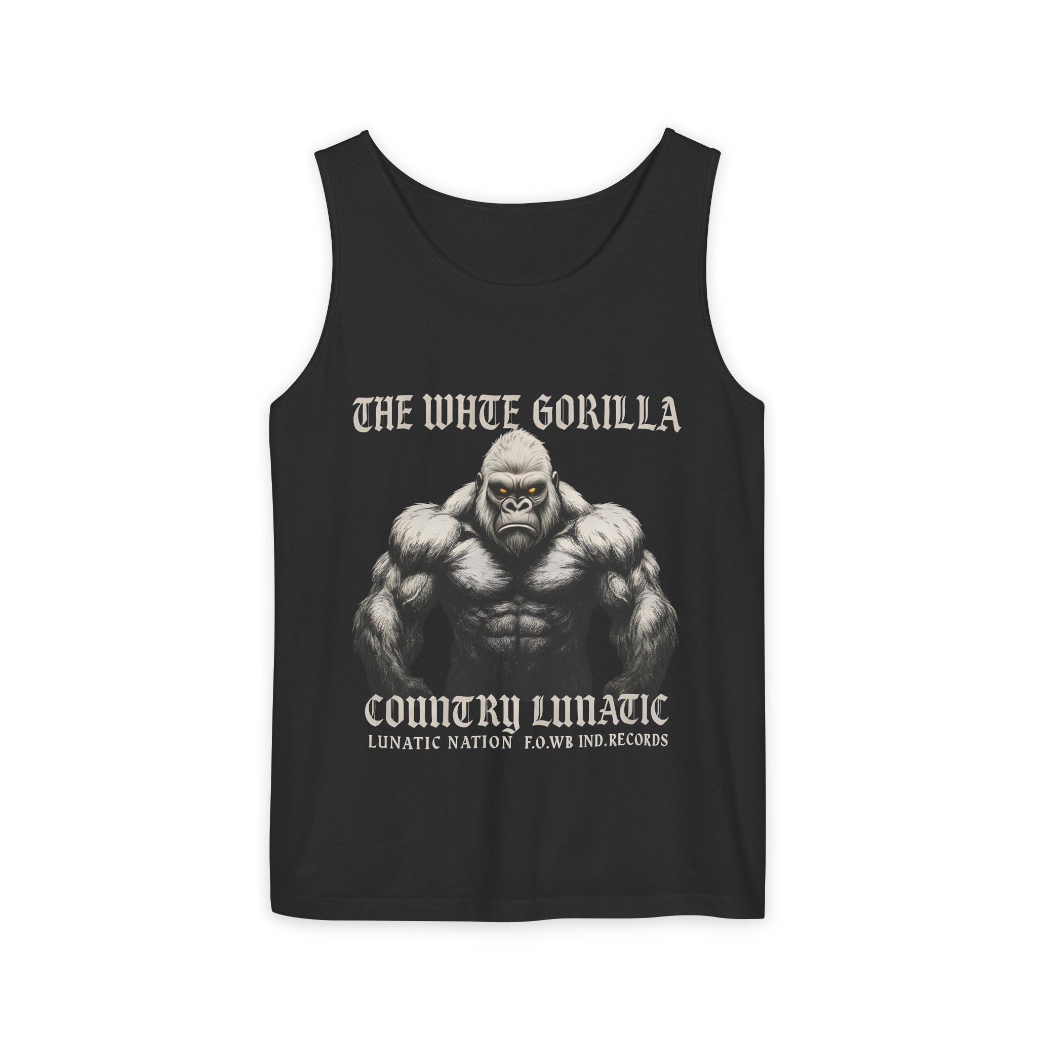 Tank Top White Gorilla Wife Beater Tank Unisex Garment-Dyed Collection
