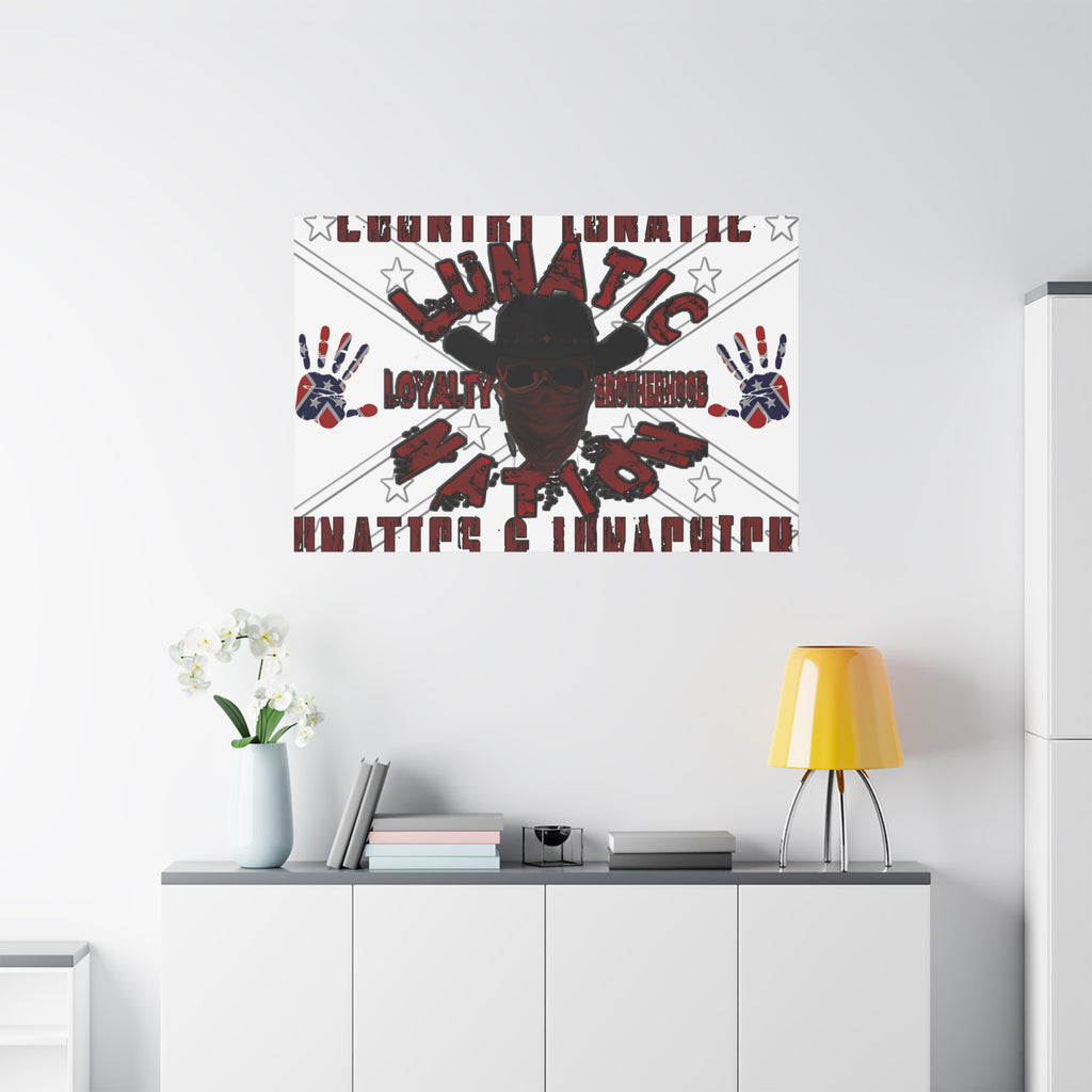 Country Lunatic Canvas Wall Art – Loyalty & Brotherhood Decor for Country Fans