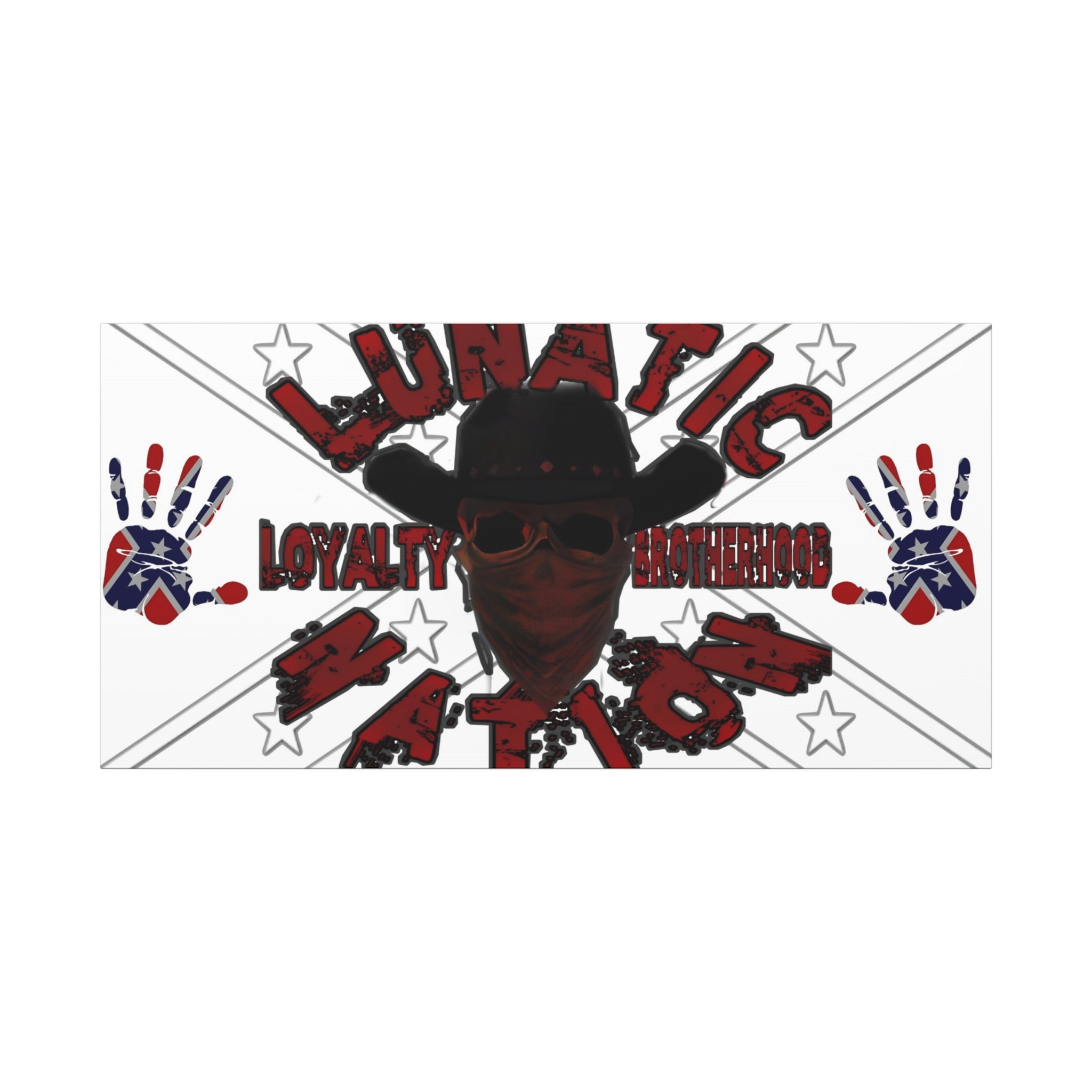 Country Lunatic Canvas Wall Art – Loyalty & Brotherhood Decor for Country Fans