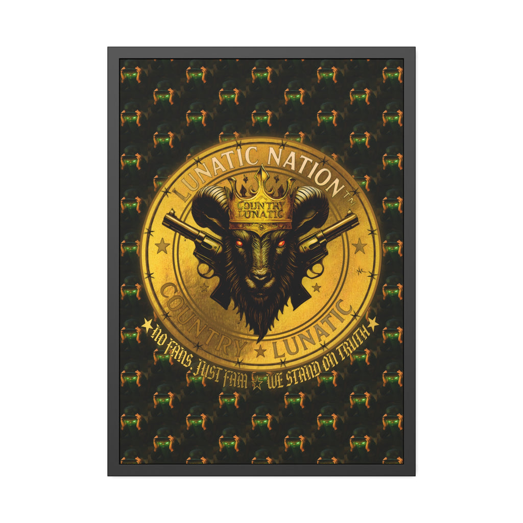 Framed Poster - Lunatic Nation Logo Photo