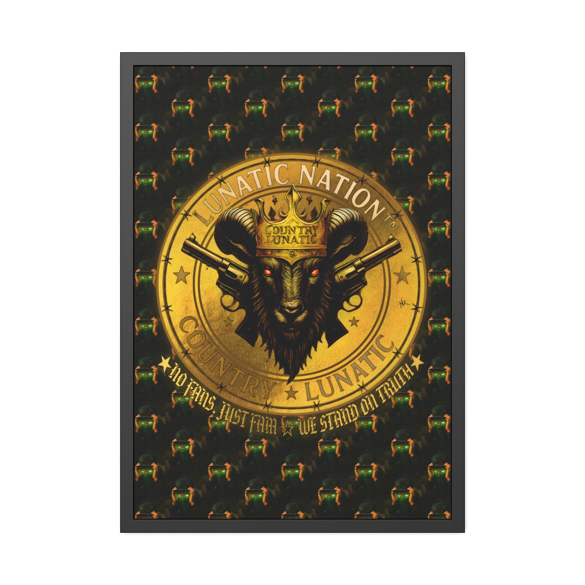 Framed Poster - Lunatic Nation Logo Photo