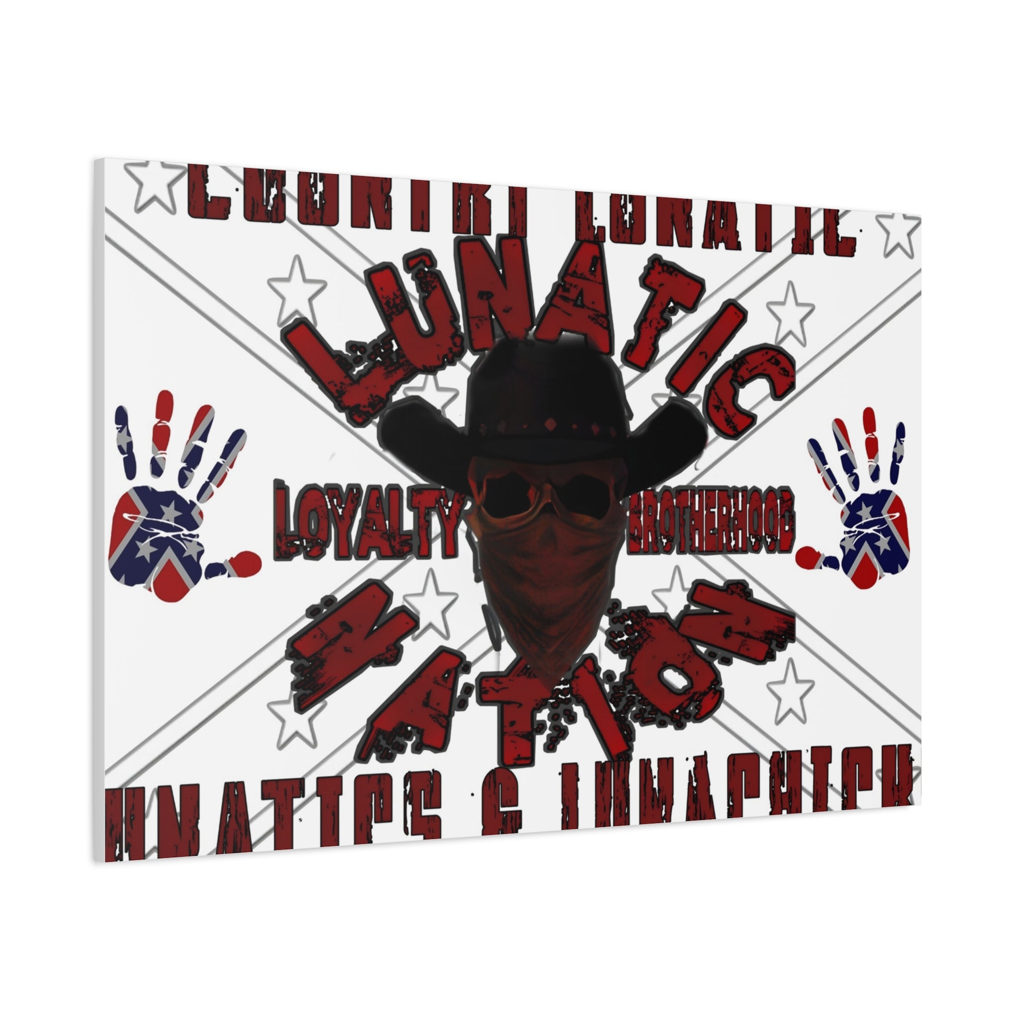 Country Lunatic Canvas Wall Art – Loyalty & Brotherhood Decor for Country Fans