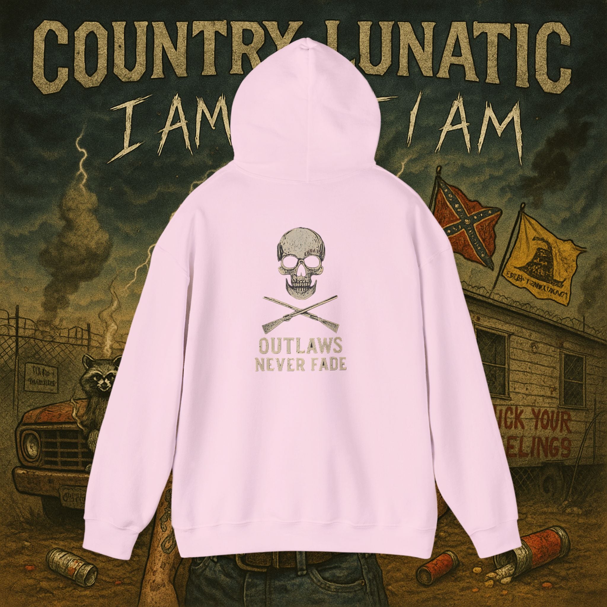 Country Lunatic Hooded Sweatshirt - Ride Hard, Die Loud