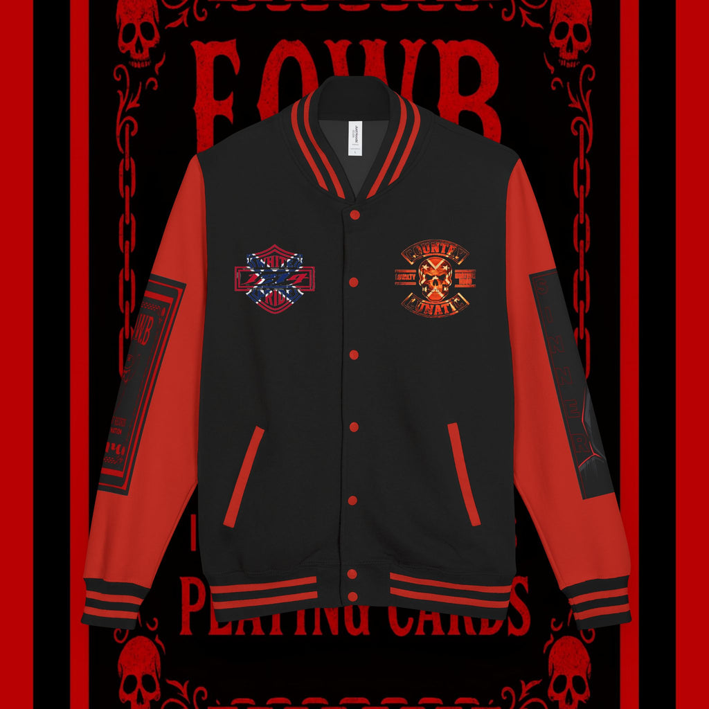 Letterman Jacket - F O W B Independent Records Country Lunatic’s Fam Design