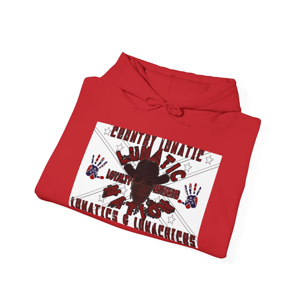 Country Lunatic Unisex Heavy Blend™ Hooded Sweatshirt - Unique Graphic Design