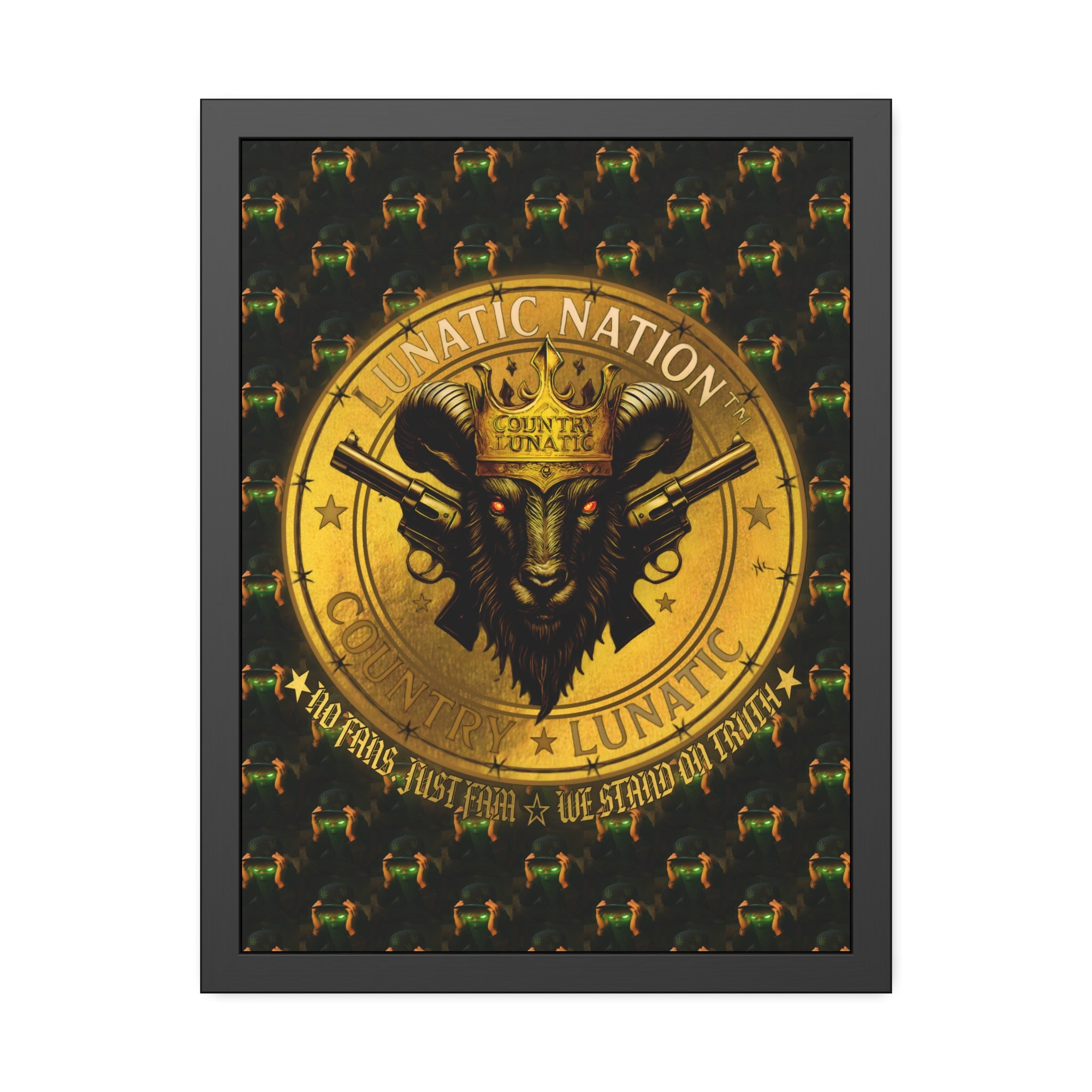 Framed Poster - Lunatic Nation Logo Photo