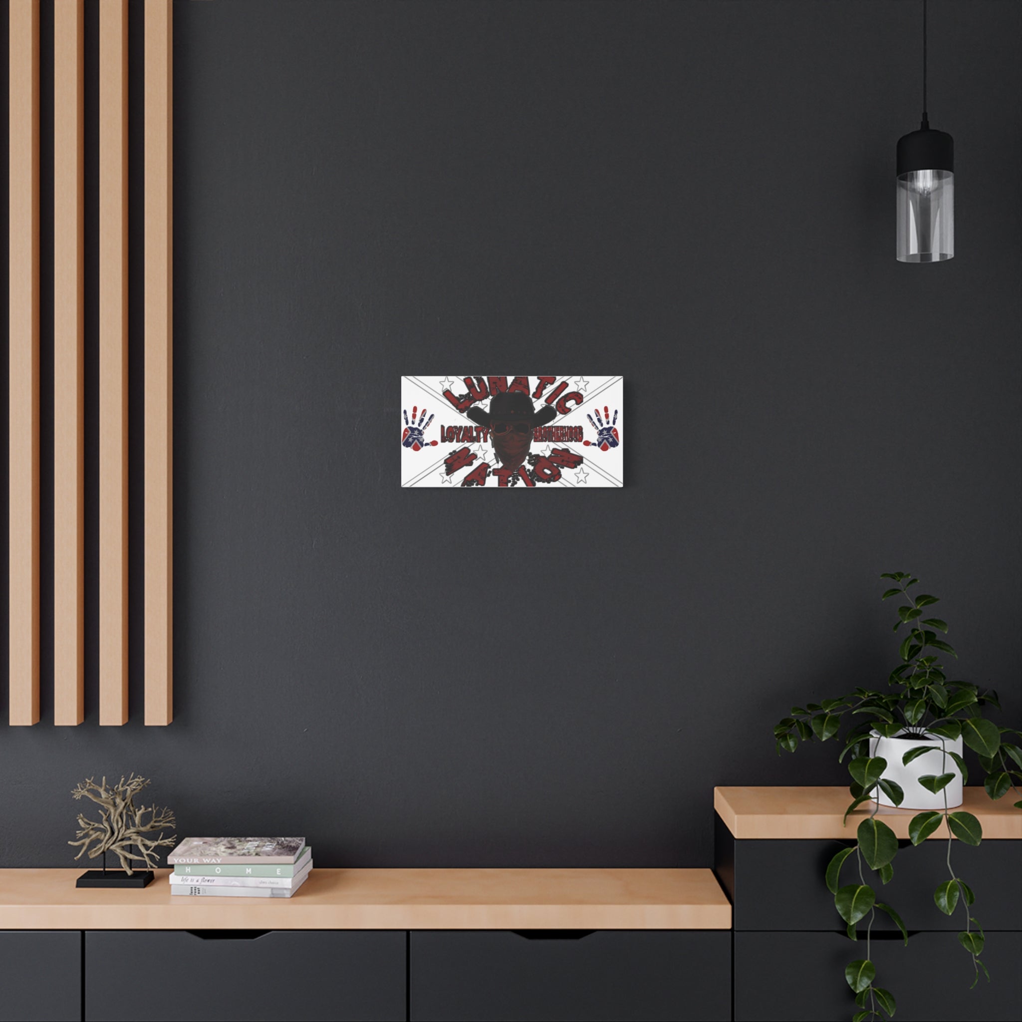 Country Lunatic Canvas Wall Art – Loyalty & Brotherhood Decor for Country Fans