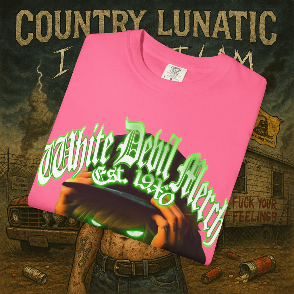 T-Shirt Lunatic Nation Logo Country Lunatic Unisex Garment-Dyed Tee