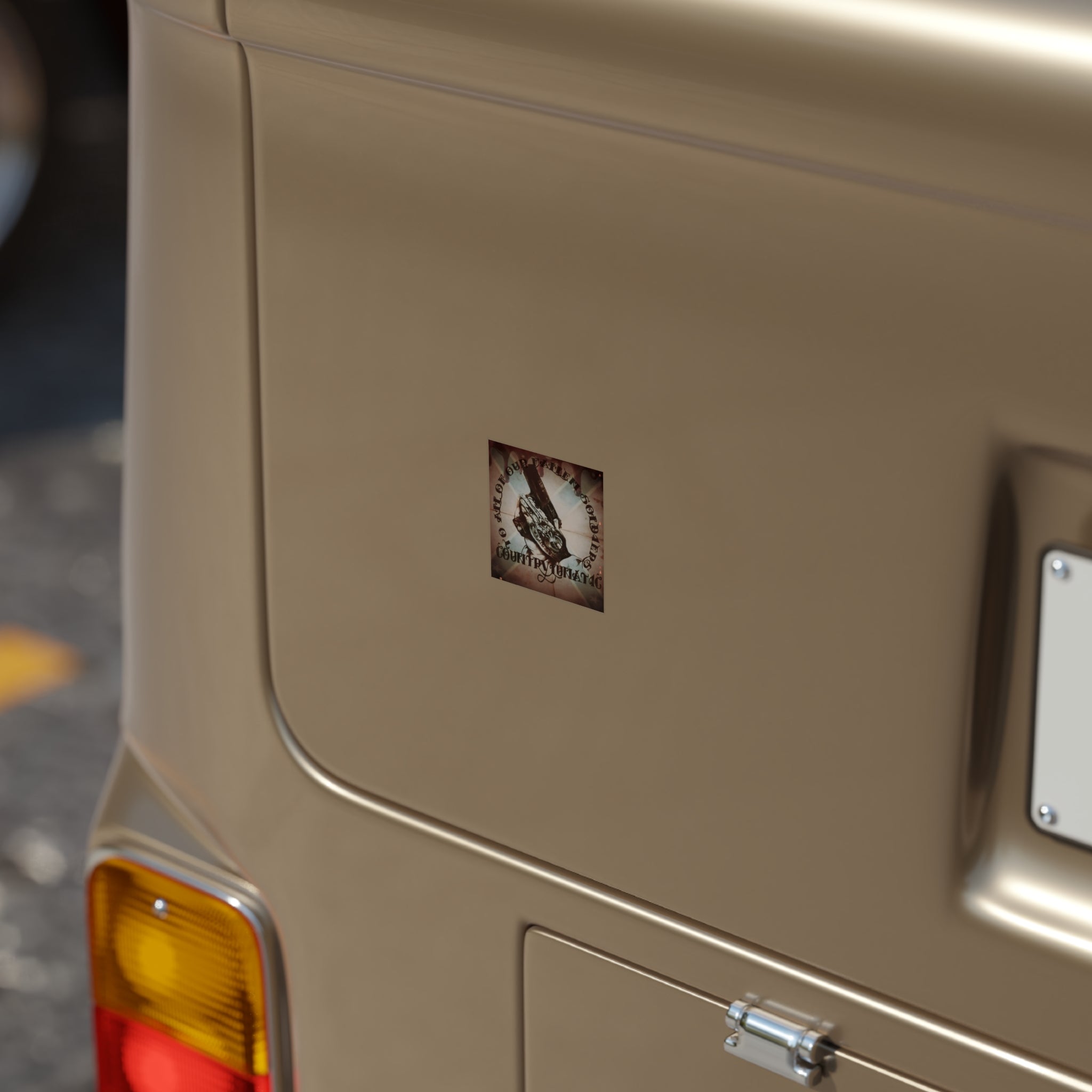Country Fanatic Transparent Outdoor Sticker - Ideal for Car, Gear, and Celebrations