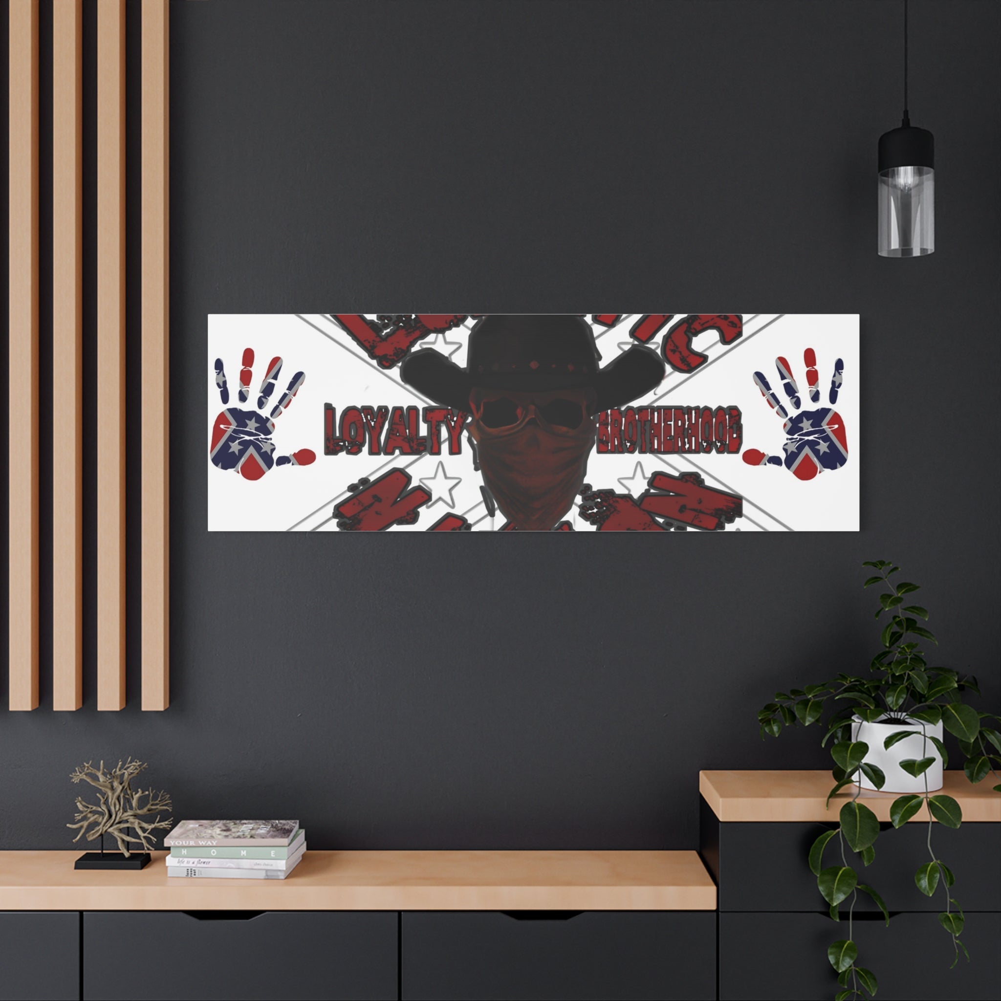 Country Lunatic Canvas Wall Art – Loyalty & Brotherhood Decor for Country Fans