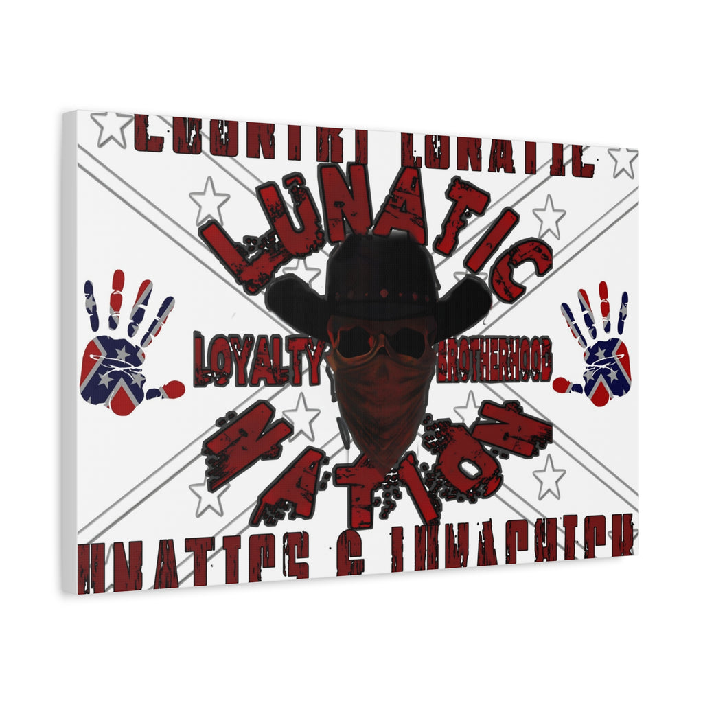 Country Lunatic Canvas Wall Art – Loyalty & Brotherhood Decor for Country Fans