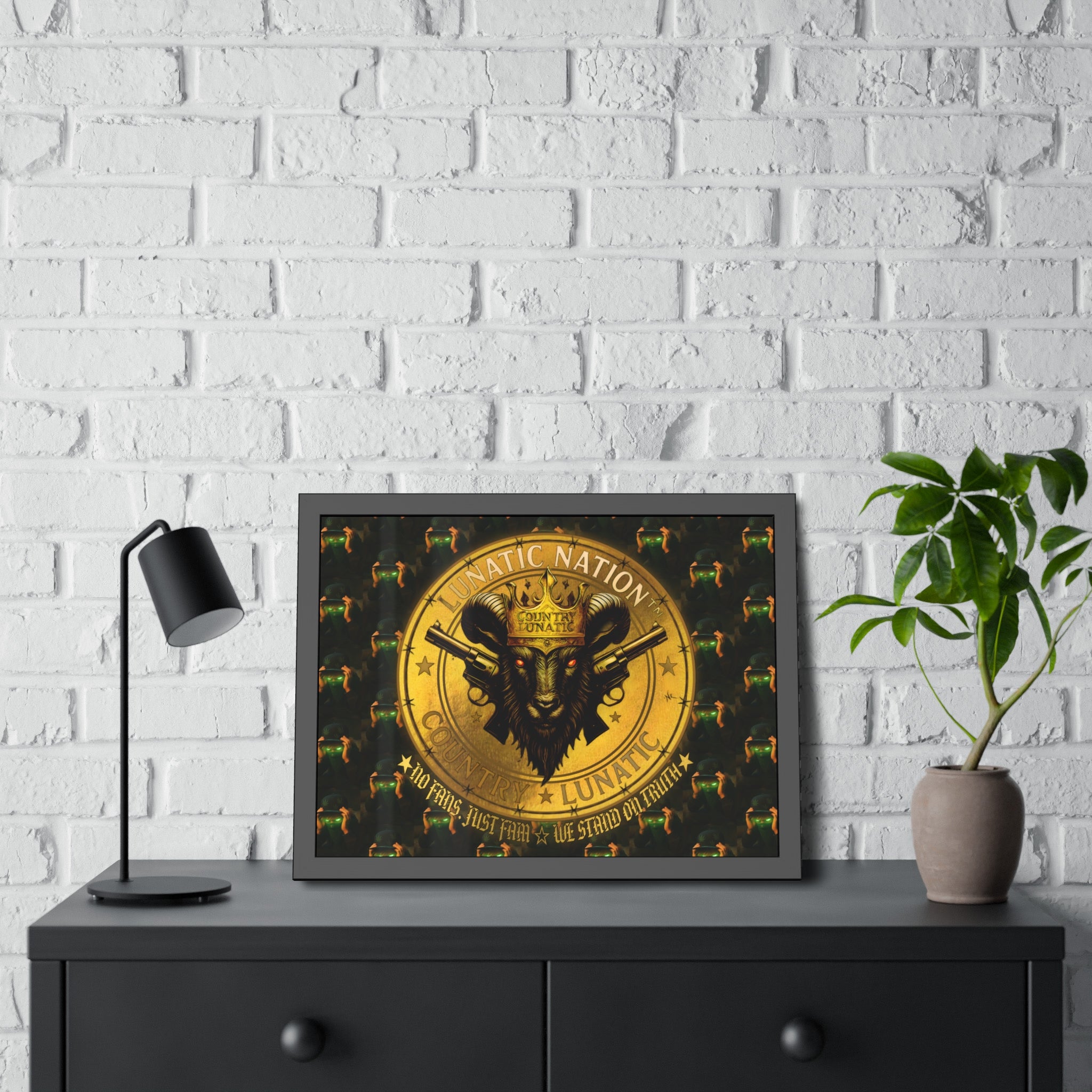 Framed Poster - Lunatic Nation Logo Photo