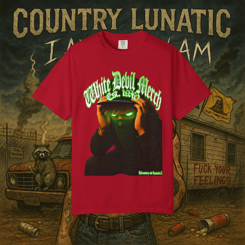 Country Lunatic Unisex Garment-Dyed T-shirt - Lunatic Nation Graphic Tee