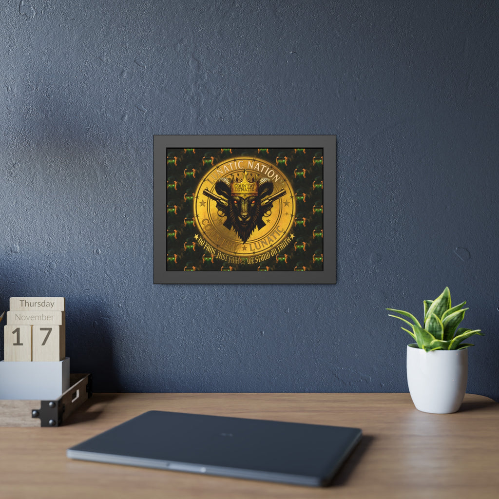 Framed Poster - Lunatic Nation Logo Photo