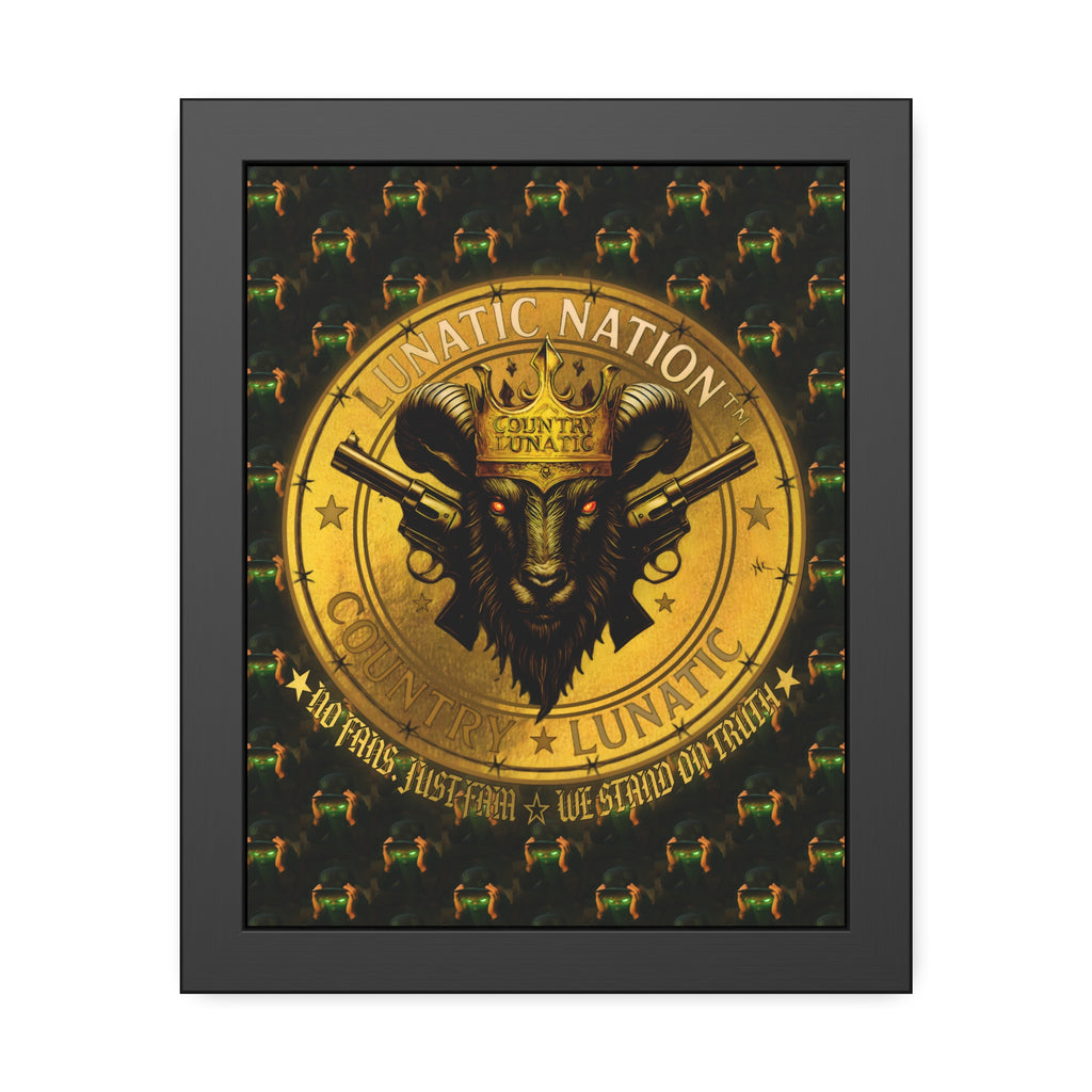 Framed Poster - Lunatic Nation Logo Photo
