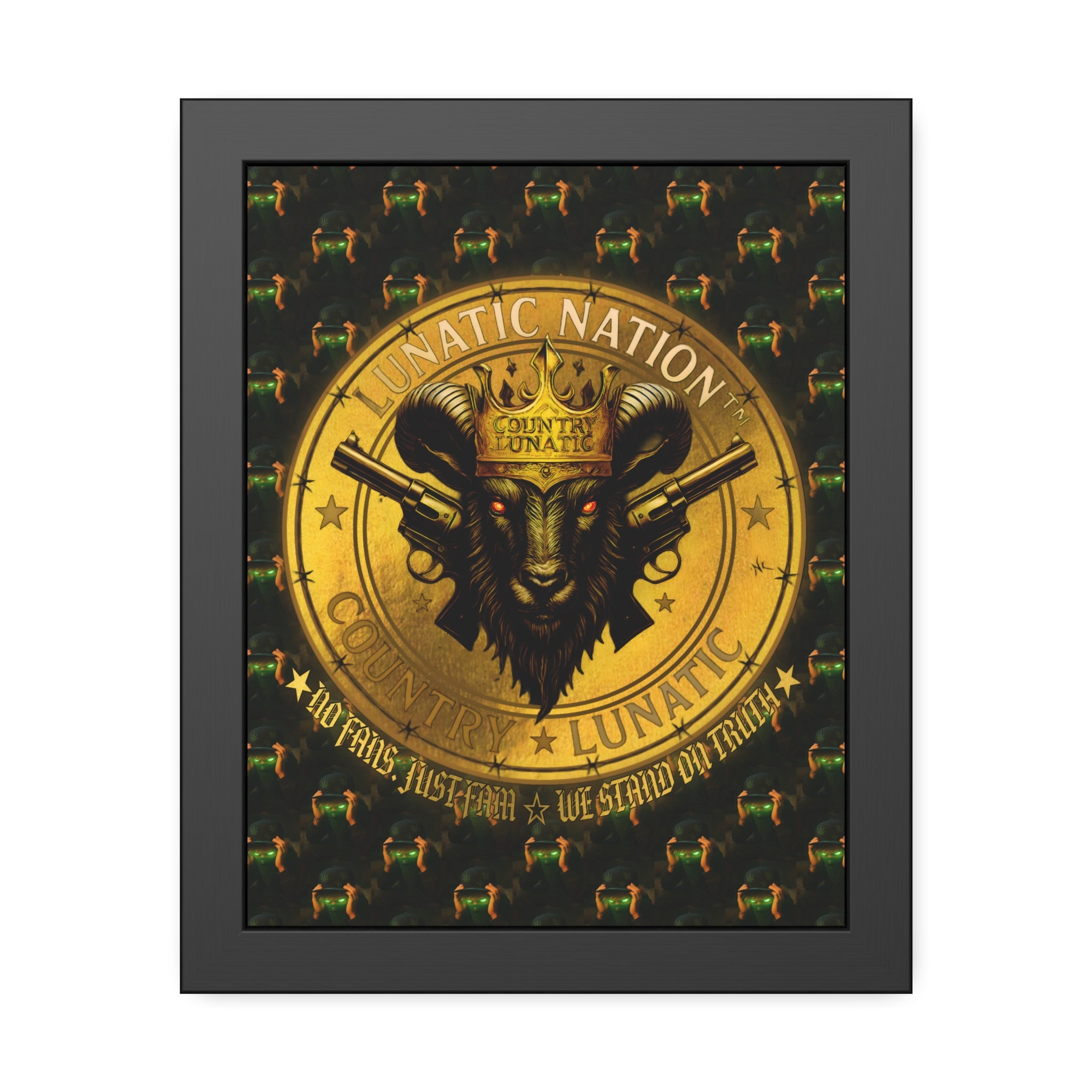 Framed Poster - Lunatic Nation Logo Photo